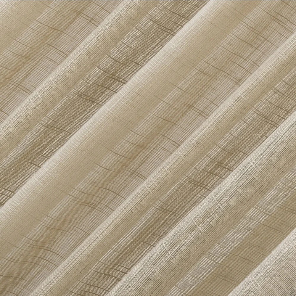 No 918 Ceri Linen Semi-Sheer Light Filtering Texture Tab Top Curtain 84”x50” New